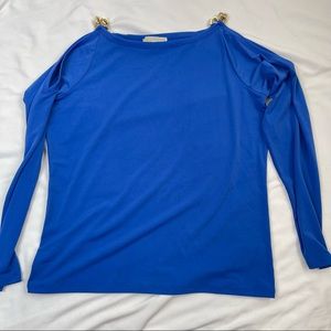 Cobalt Blue and Gold Michael Kors Long Sleeve